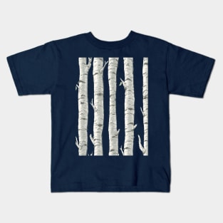 Birch Trunks on Ivory Kids T-Shirt